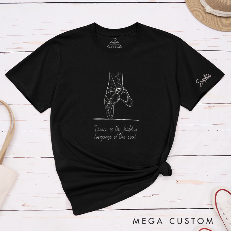 Personalized Ballet Dance T-Shirts Custom Name Dancer Gift Unique Quote Soul Expression Classic Tee for Ballet Lovers Women Men Dancers Birthday