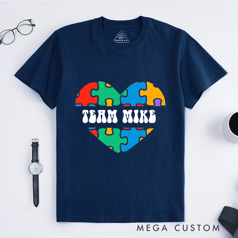 Personalized Autism Puzzle T-Shirt Autism Family Gift