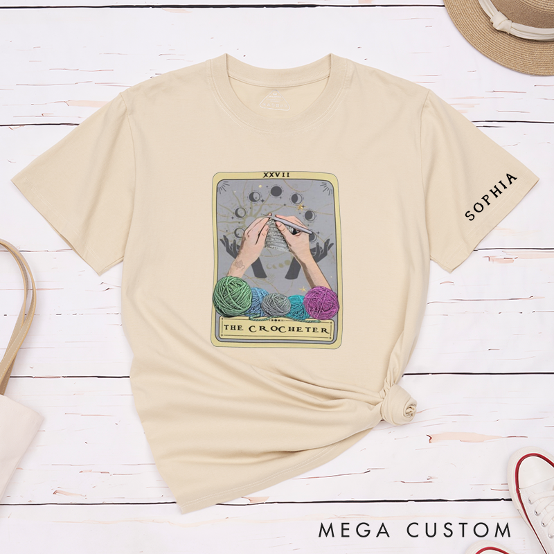 Personalized Tarot Lovers Classic T-Shirts for Crocheter Gift Crochet Lover Gift