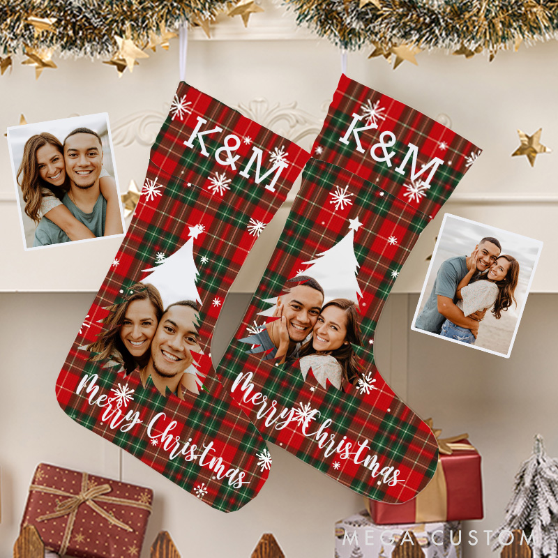 Personalized Couple Photo Christmas Stockings
