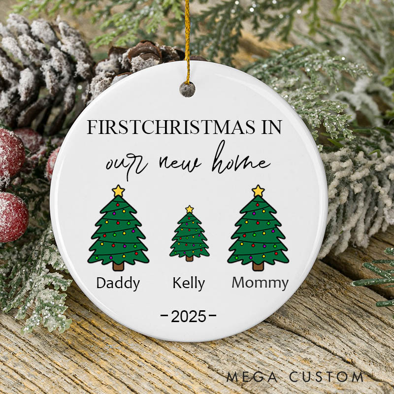 Personalized Our New Home Ornament 2025 New House Christmas Ornament New Home Ornament Housewarming Gift First Christmas in Our New Home Ornaments