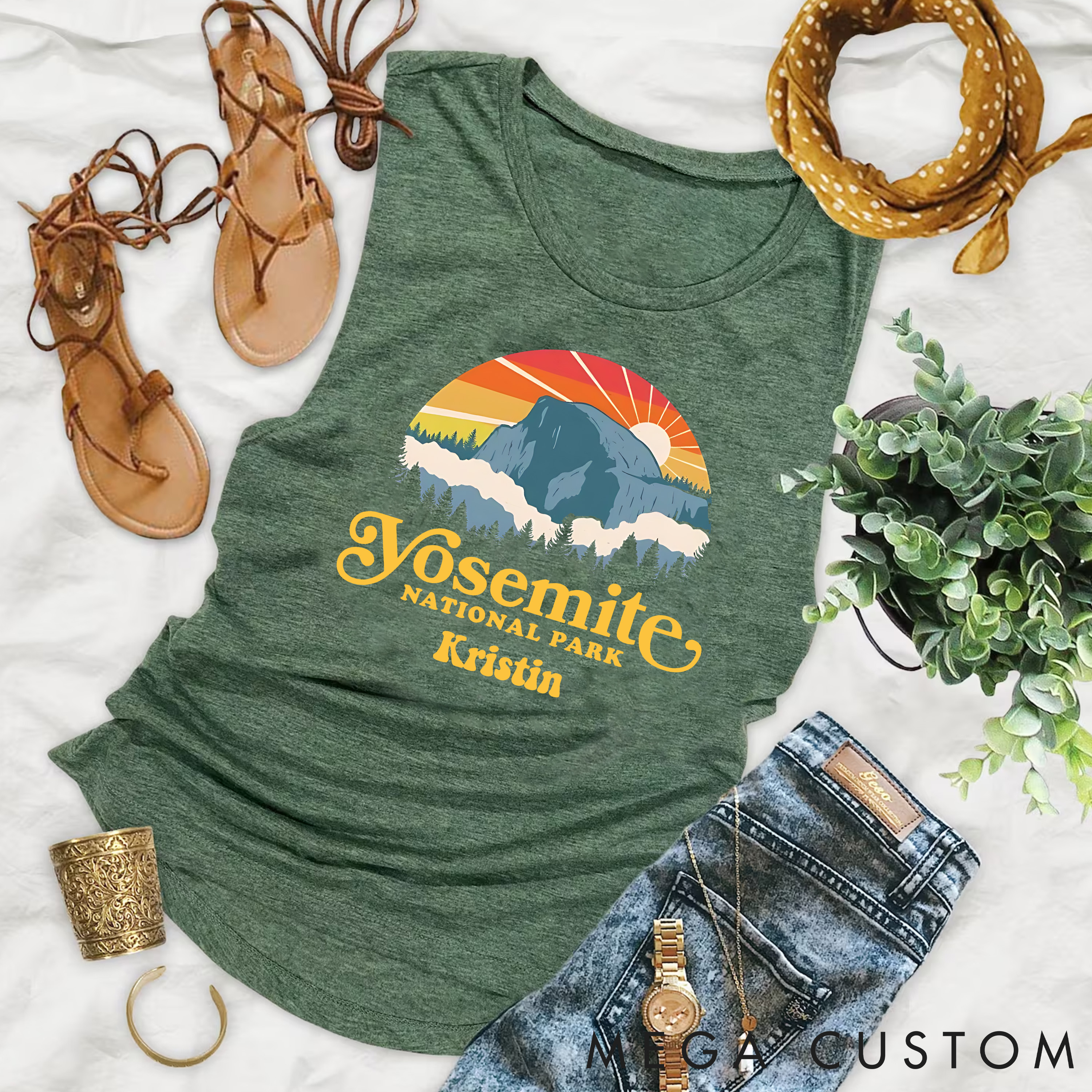 Personalized I'd Hike That Women's Tank Tops Outdoor Gifts for Her Yourself Girlfriend
