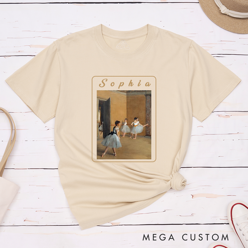 Personalized Edgar Degas The Dance Classic T-Shirt Custom Elegant Ballet Art Print Tee Design Dance Gift for Ballet Lovers Artistic Classic