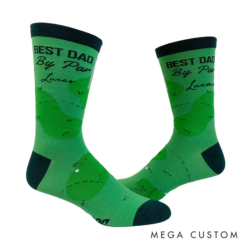 Personalized Golf Printed Socks with Custom Name for Golf Fans