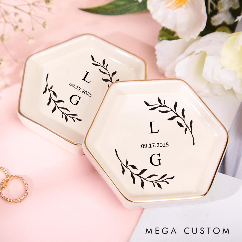 Personalized 20th Anniversary Ring Dish Couple Anniversary Gift Ring Holder for Wife Ring Dish for Her
