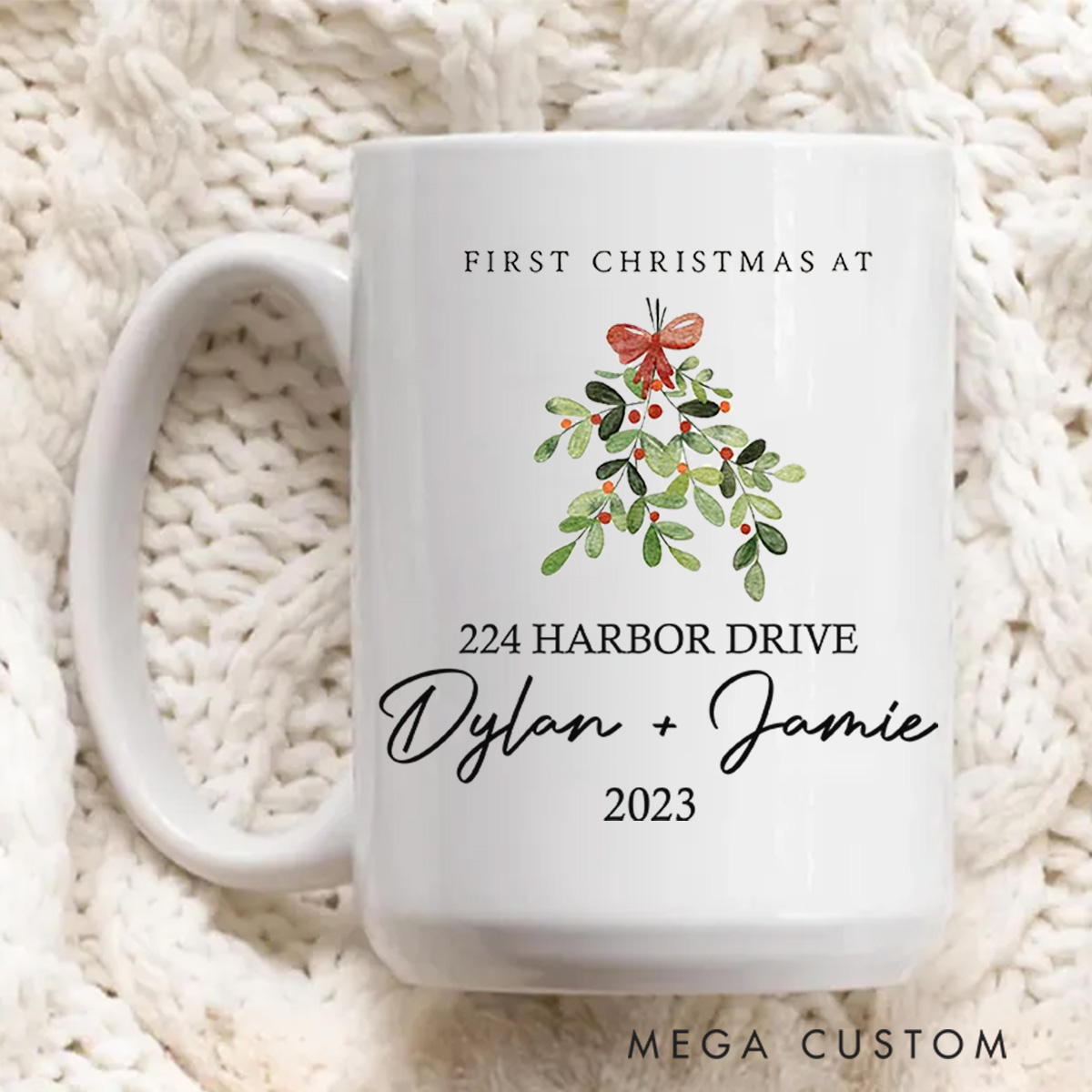 Personalized Christmas Mug Custom Holiday Coffee Mug Christmas Gift Christmas Stocking Stuffer Christmas Decor and Tree Mug Housewarming Gifts