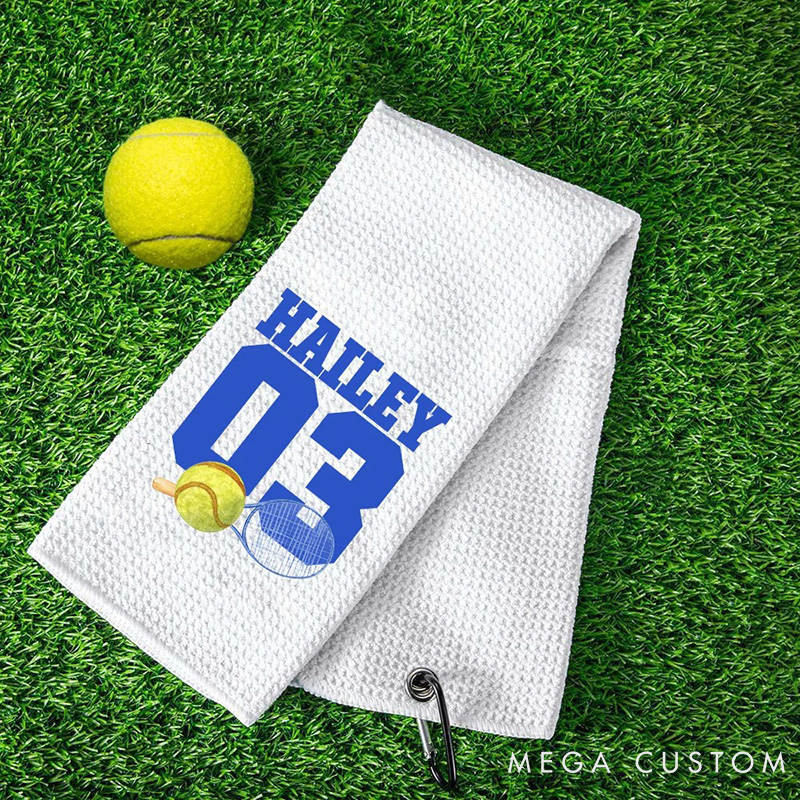 Personalized Sport Towel with Custom Name and and Premium Sports Design for Sports Lover