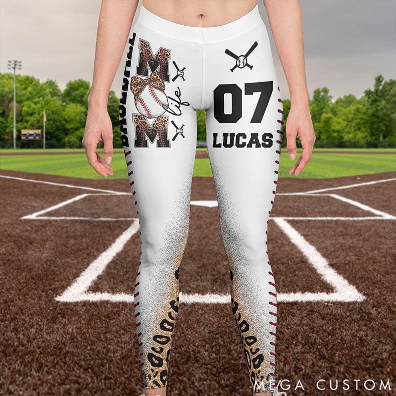 [Copy]Personalized Custom Women's Football Leggings With Add Your Photo 