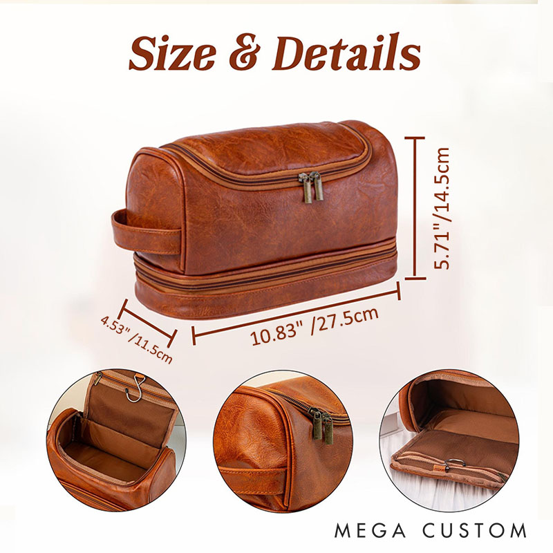 Personalized Groomsmen Leather Toiletry Bag Wedding Party Dopp Kit Bag Groom Groomsman Proposal Gift Shaving Kit Bag