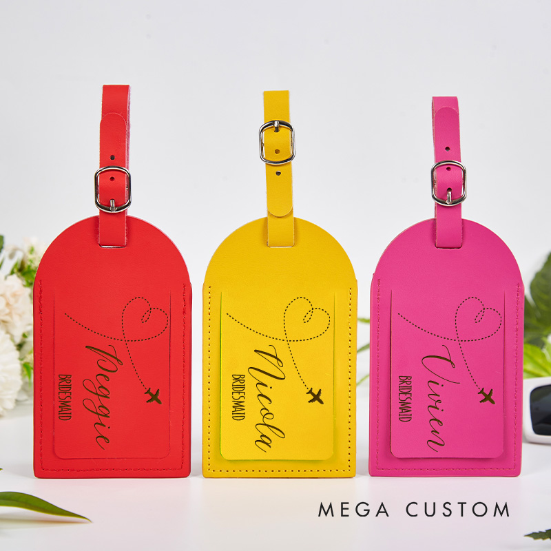 Personalized Bridesmaid Luggage Tag Bachelorette Luggage Tag Bride Wedding Travel Tag