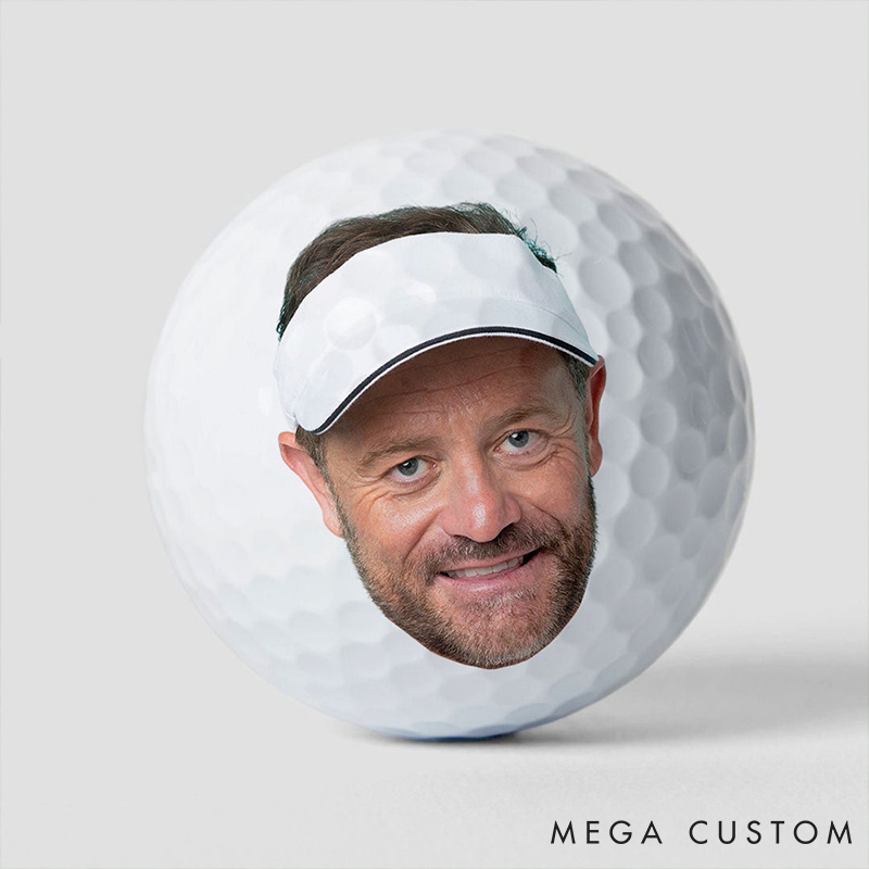 Personalized Golf Ball with Custom Photo and Funny Text for Golf Enthusiasts and Unique Gifts