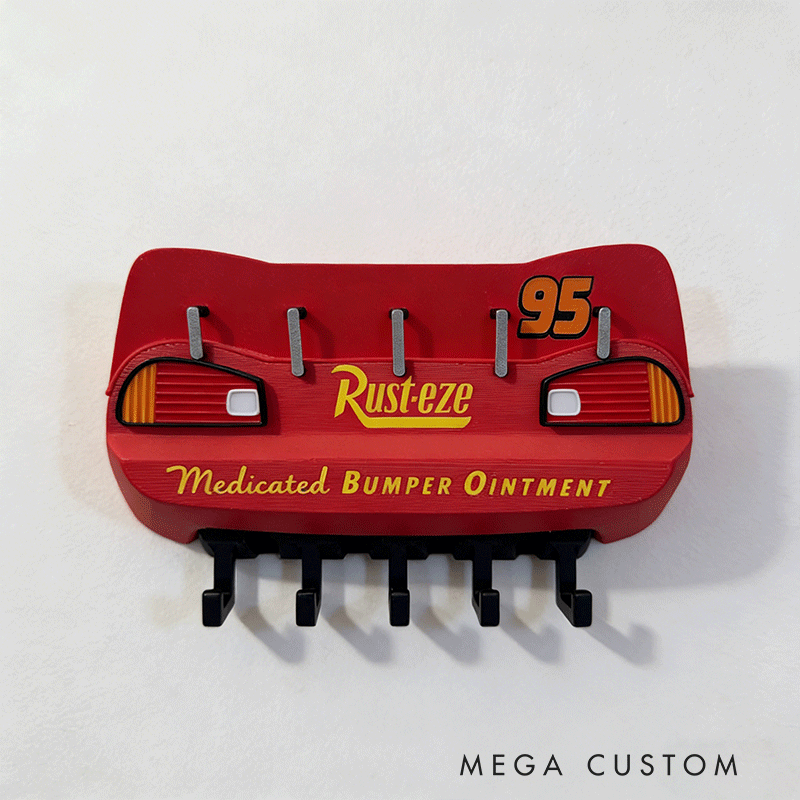 Personalized Lightning McQueen Key Holder Unique Gift for Racers and Racing Lovers
