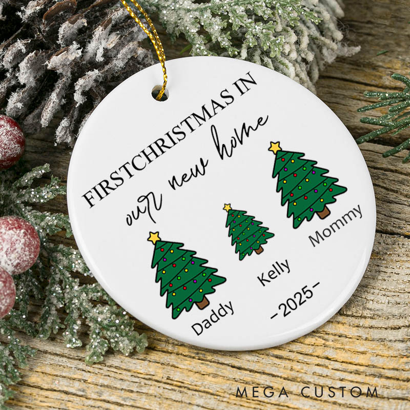 Personalized Our New Home Ornament 2025 New House Christmas Ornament New Home Ornament Housewarming Gift First Christmas in Our New Home Ornaments