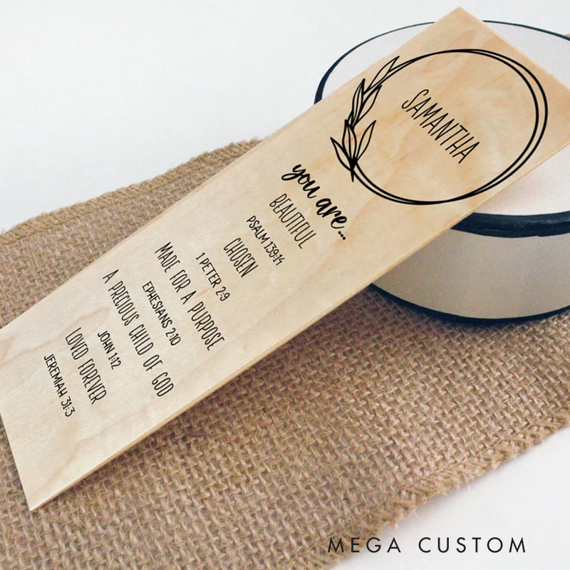 Personalized Wood Bookmark for Best Friend Christian Gift for Birthday Unique Gifts for Long Distance Book lover