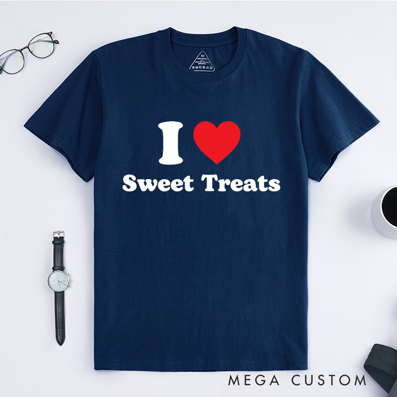 Personalized I Love Custom Bold Design with Vibrant Red Heart for a Fun and Unique Statement T-Shirt