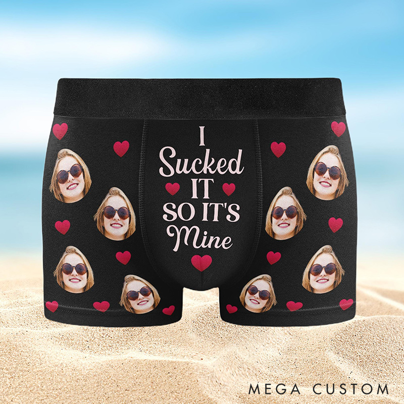 Personalised Mens Underwear I SUCKED IT SO IT'S MINE Briefs Anniverasry Gift For Husband Boyfriend