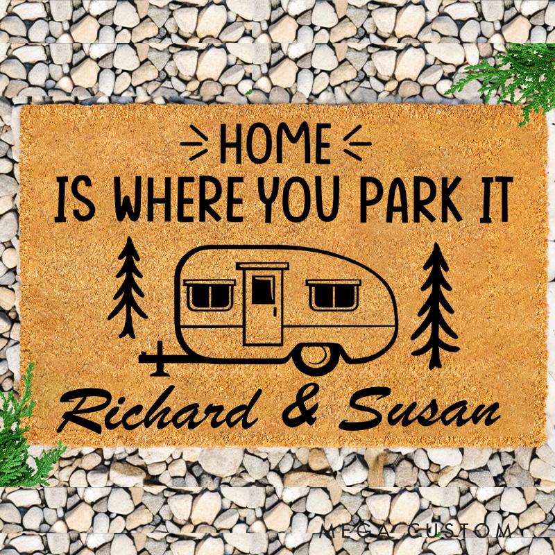 Personalized Camper RV Doormat for Hiking Outdoor Hiking Traveling Lovers Gift 