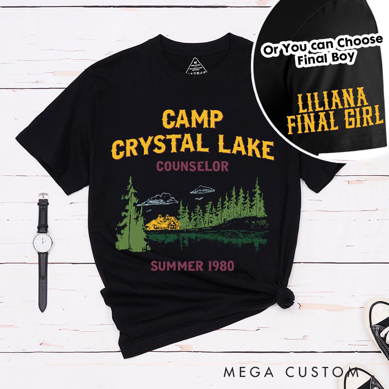 Personalized Vintage Camp Lake Classic T-Shirts Horror Movie Tshirt 80s Horror Movie Shirt