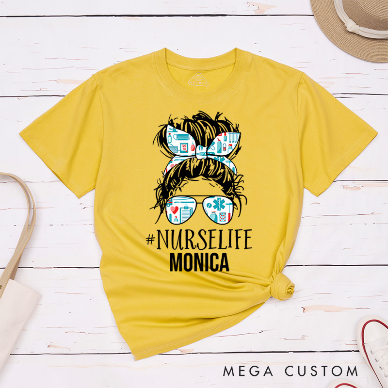 Personalized Nurse T-Shirts NurseLife Style Fashion Design T-Shirts