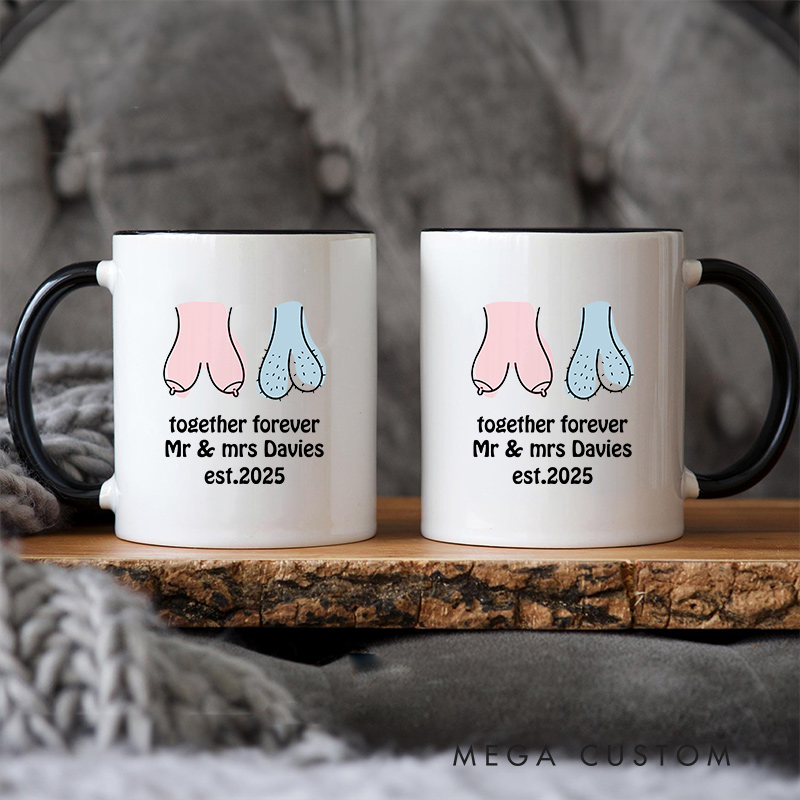 Personalized Funny Couple Mug Together Forever Gift for Her Him Newlywed Present Wedding Gift for Bride Groom Humour Gift for Wife Husband
