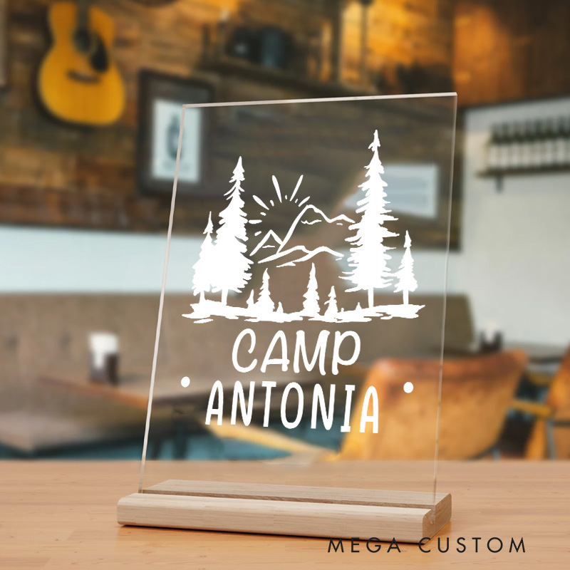 Personalized Family Camping Outdoor Table Decor for Hiking Traveling Enthusiasts Gift  