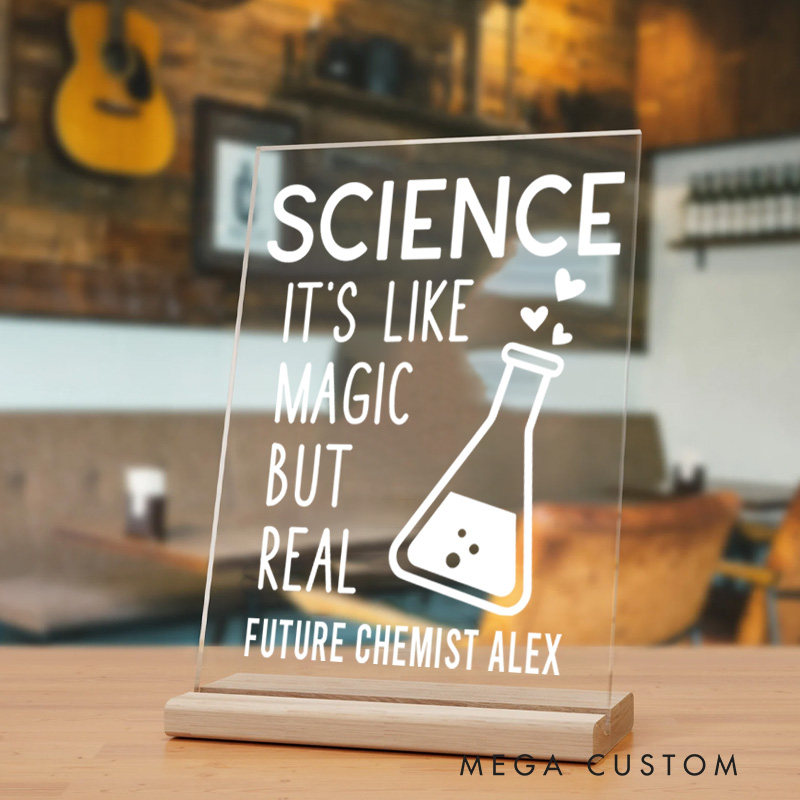 Personalized Science Enthusiasts Table Decor for Physics Lover Geek Nerd Gift  