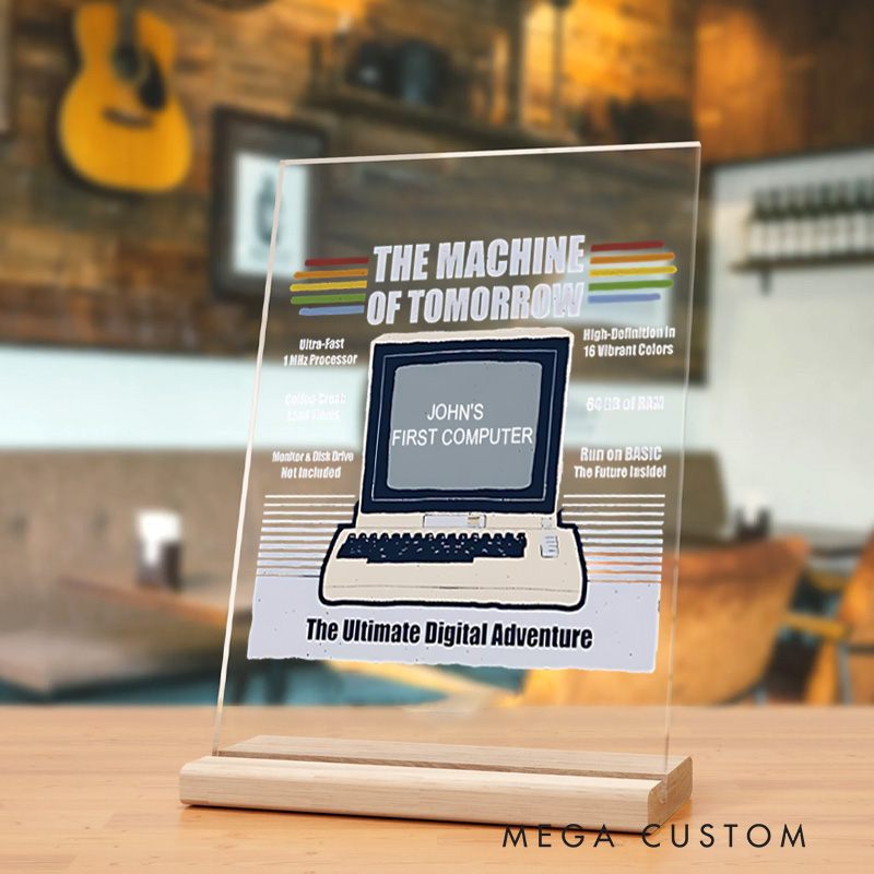 Personalized Retro Technology Enthusiasts Table Decor for Programmer Computer Engineer Geek Nerd Gift  