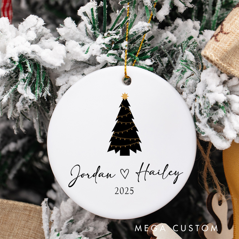 Personalized Christmas Tree Ornament for Couple Christmas Ornament for Husband Wife Couple Xmas Decor Ornament