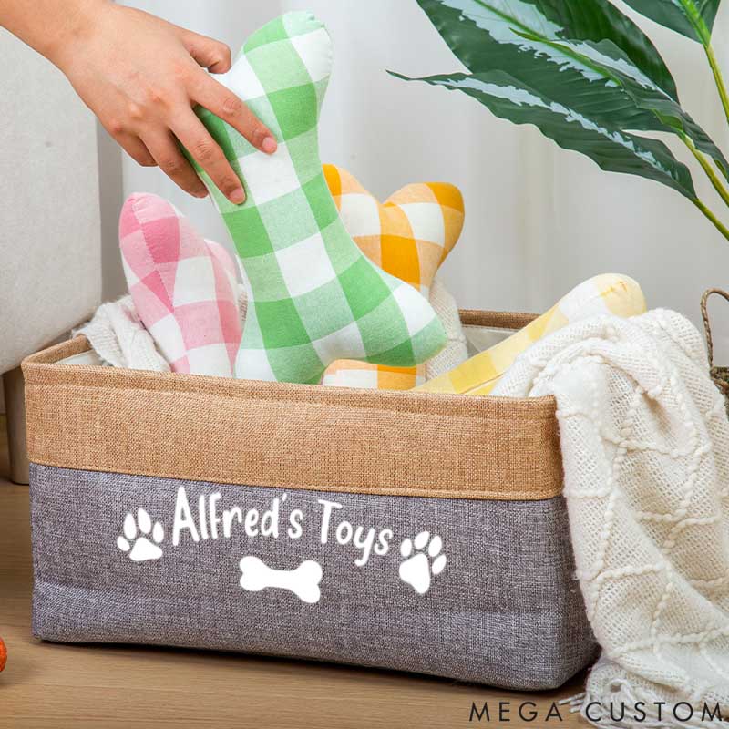 Personalized Pet Lover Alfred's Toys Basket