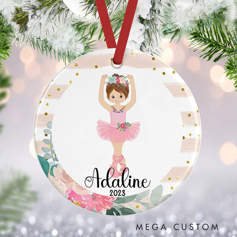 Personalized Christmas Ballerina Ornament Dance Ornament Ballet Ornament Ballet Gift for Ballerina Dancer for Girl Wife Daughter
