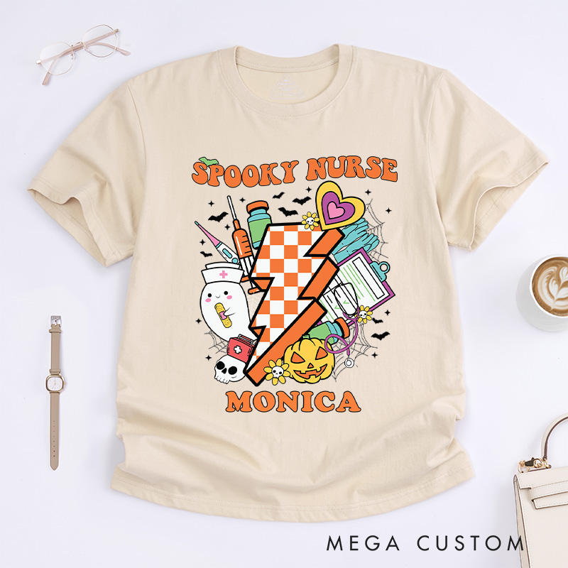 Personalized Nurse T-Shirts I'm Shook Fashion Design T-Shirts Nurse Halloween Gifts