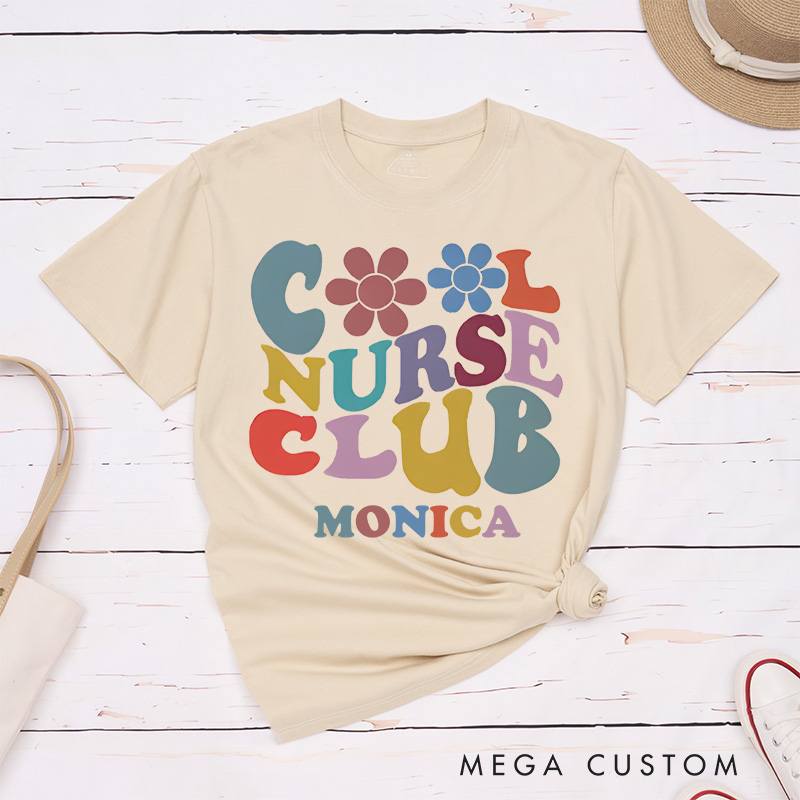 Personalized Nurse T-Shirts Cool Nurse Club Fashion Design T-Shirts