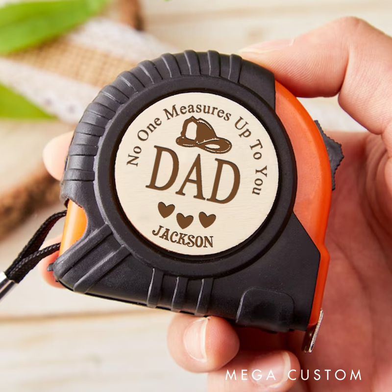 Personalized Firefighter Dad No One Measures Up to You Tape Measure Custom Gift for Fathers