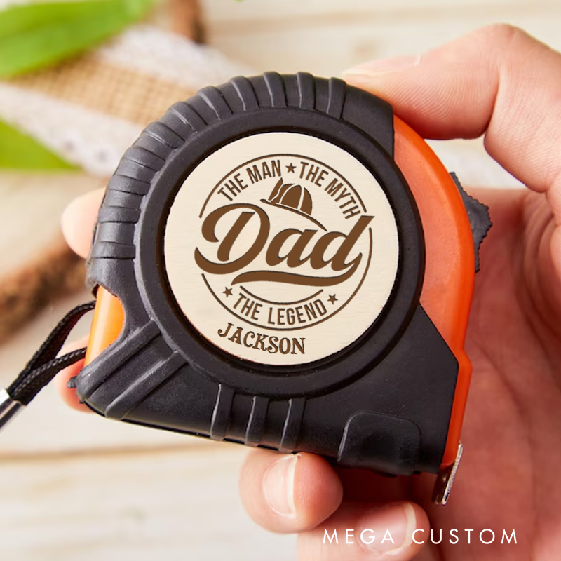 Personalized Firefighter Dad The Man The Myth The Legend Measure Tape Custom Gift for Fathers