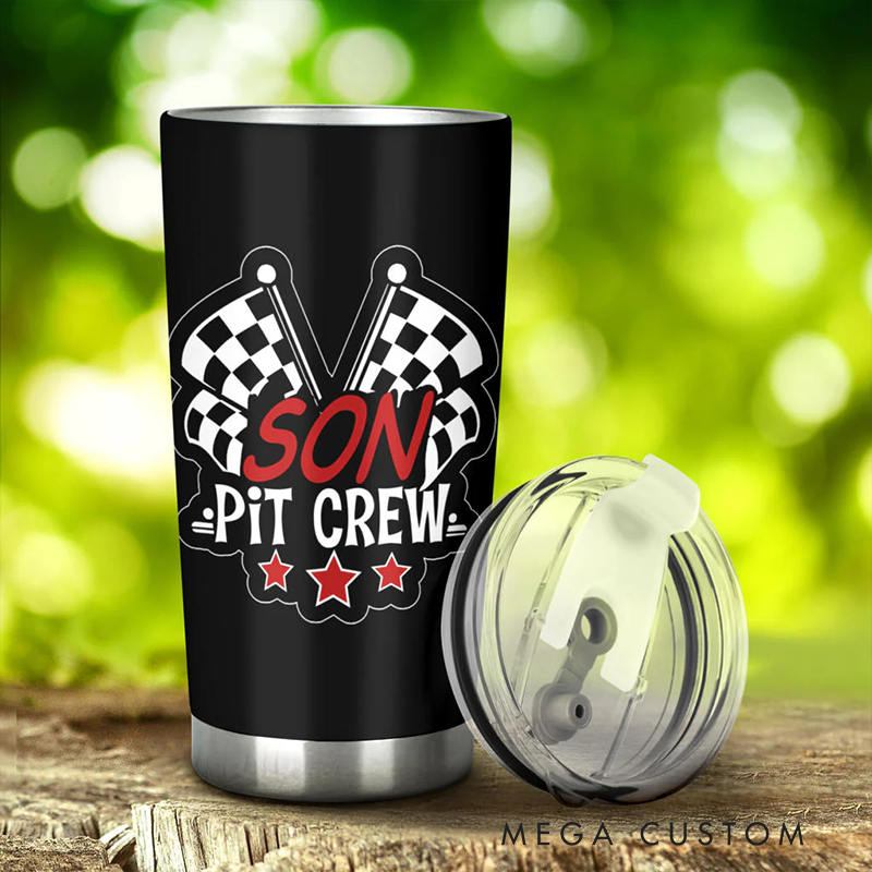 Personalized Racing Tumbler Custom Tittle Stainless Steel Travel Mug Gift for Racers and Racing Lovers