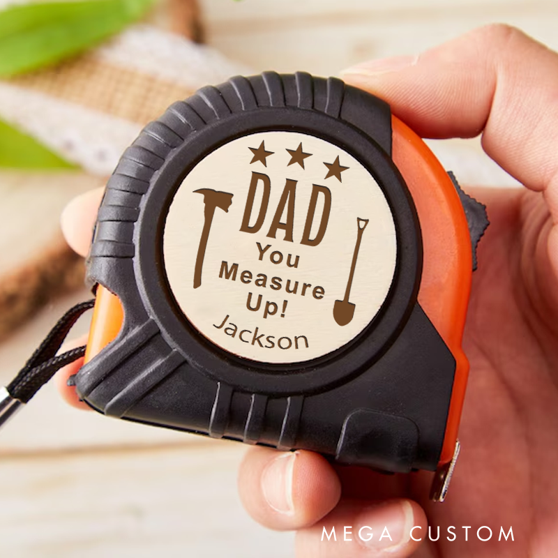 Personalized Dad You Measure Up Measure Tape with Tools Design Gift for Firefighter Dad