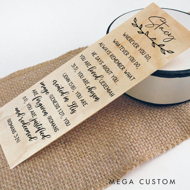 Personalized Wood Bookmark for Best Friend Jeremiah 31:3 Christian Gift for Birthday Unique Gifts for Long Distance Book lover