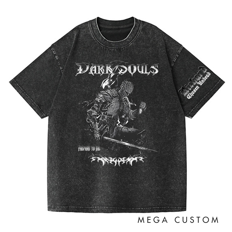 Personalized Prepare to Die Gothic Game Washed T-Shirts Video Game Tshirt Undead Shirt Halloween