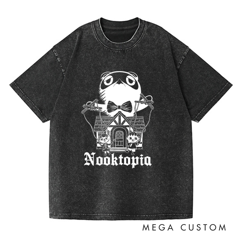 Personalized the Devil in Control Washed T-Shirts Video Game Tshirt Island Building Game Shirt