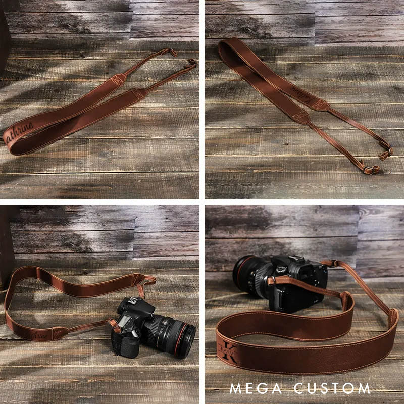 Personalized Leather Camera Strap Gifts for Photographers SLR Camera Accessories Christmas Gifts for Boyfriend Girlfriend Father for Birthday Holiday