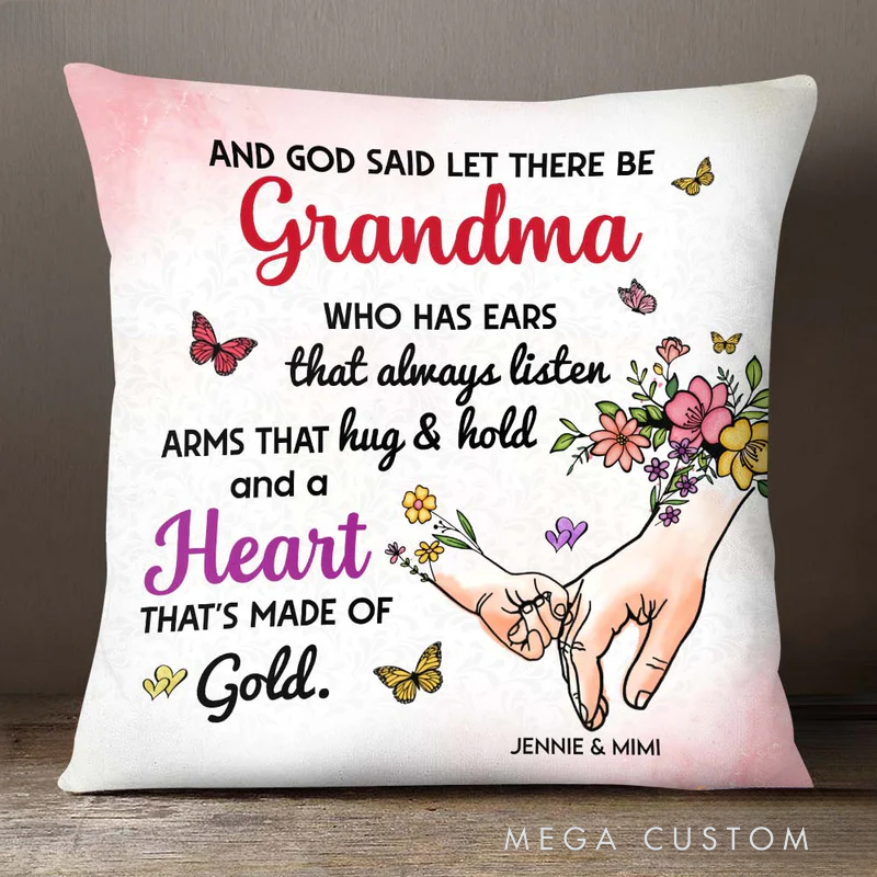 Personalized God Said Let there be Great Throw Pillow with Name Christian Birthday Gift for Family Religious Inspirational Gift for Christian