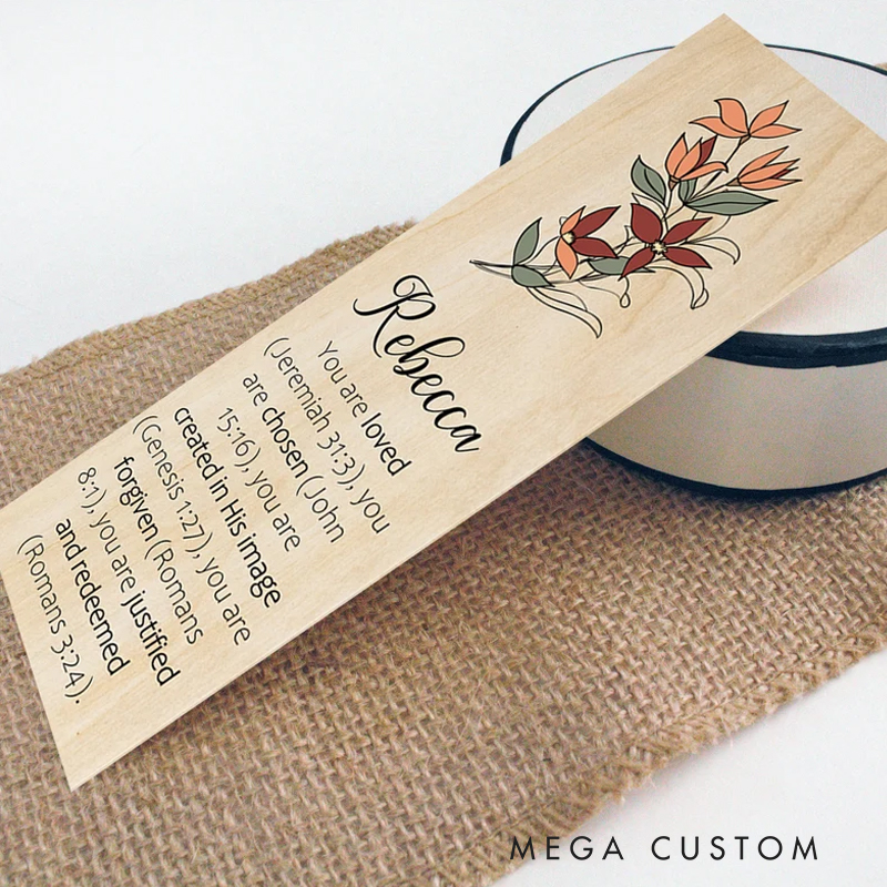 Personalized Wood Flower You are Bookmark for Best Friend Christian Gift for Birthday Unique Gifts for Long Distance Book lover