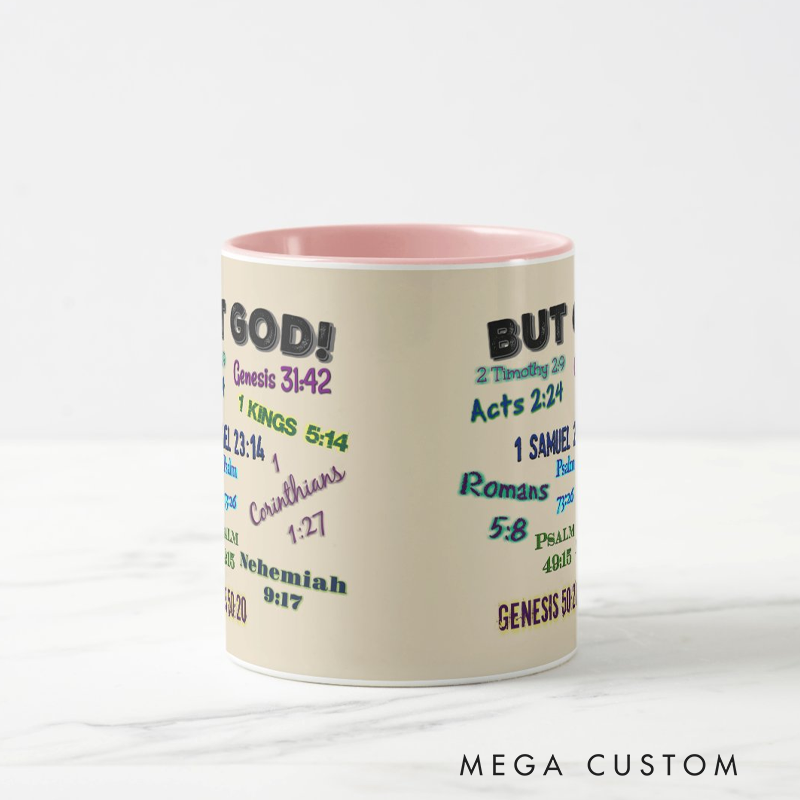 Personalized But God Mug with Name Birthday Religious Baptism Gift for Family Friends Christians