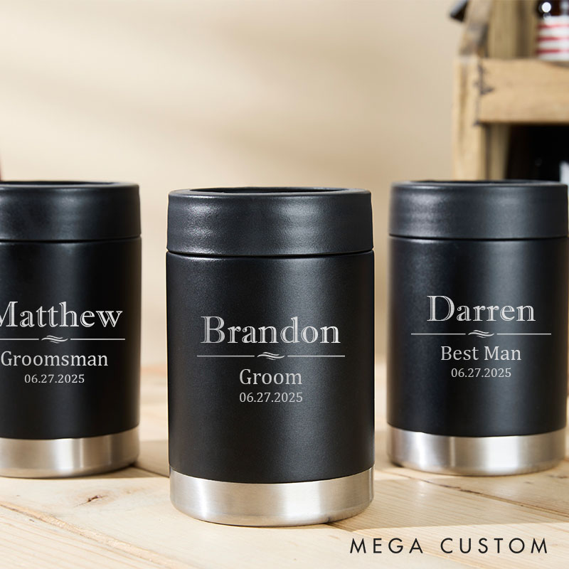 Personalized Groomsman Gift Can Cooler Wedding Party Favors Can Coolers Gifts for Groom Groomsmen Proposal Gift for Me