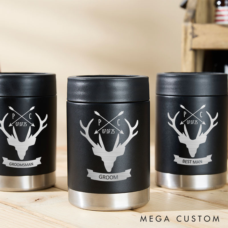 Personalized Wedding Can Coolers for Groom Bachelor Party Tumblers Best Man Gift Can Cooler Groomsmen Proposal Can Holder