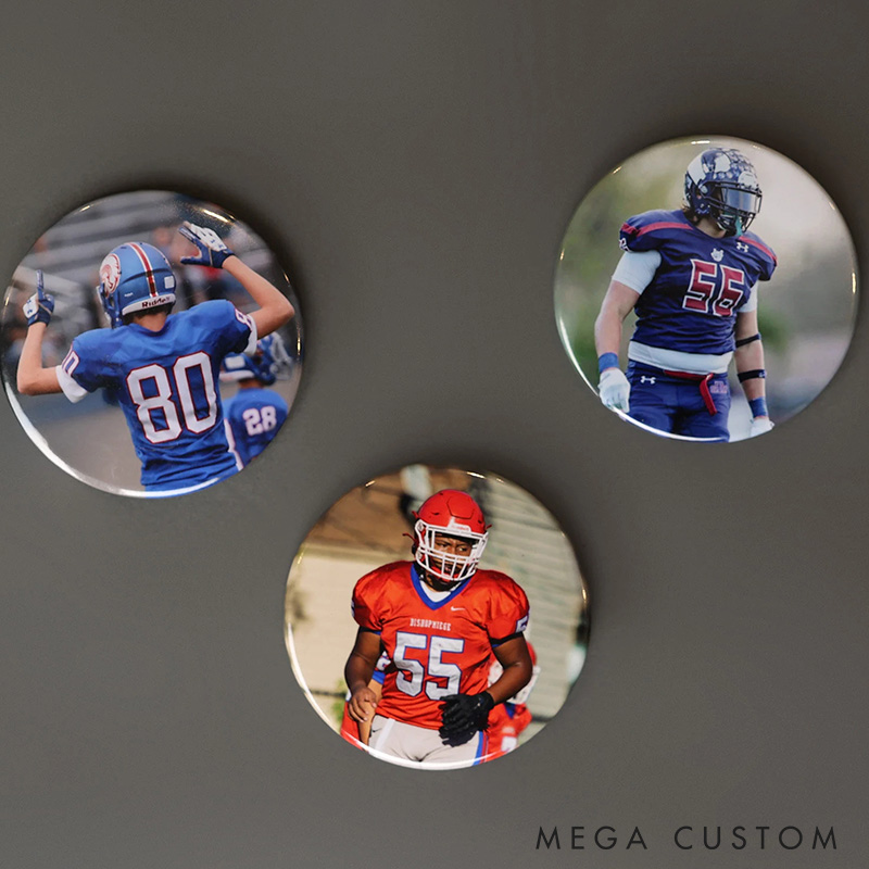 [Copy]Personalized American Football Design Button Pin with Custom Photo