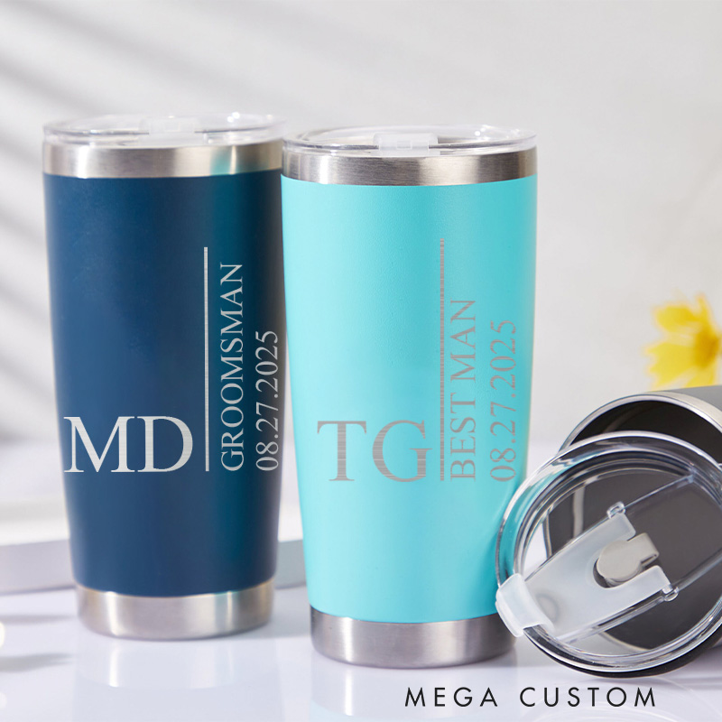 Personalized Best Man Gift Tumbler Groomsman Insulated Tumblers 20oz Tumbler for Groomsmen Bachelor Party Favor Wedding Party Favors Tumbler