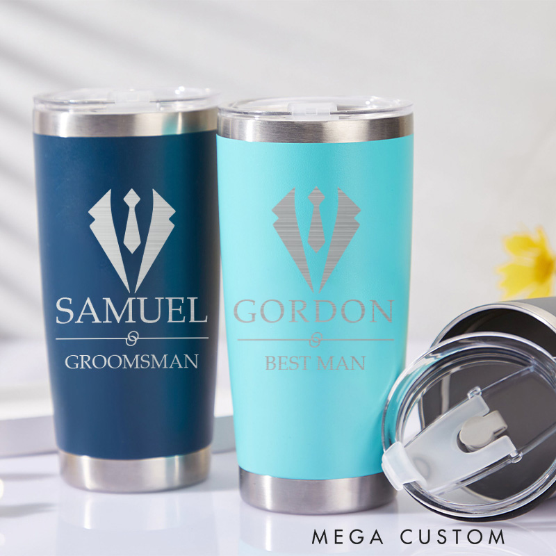 Personalized Groomsman Gift Tumbler Insulated 20oz Tumbler For Groomsmen Bachelor Party Favor Tumbler Wedding Favors Tumbler Groomsman Proposal