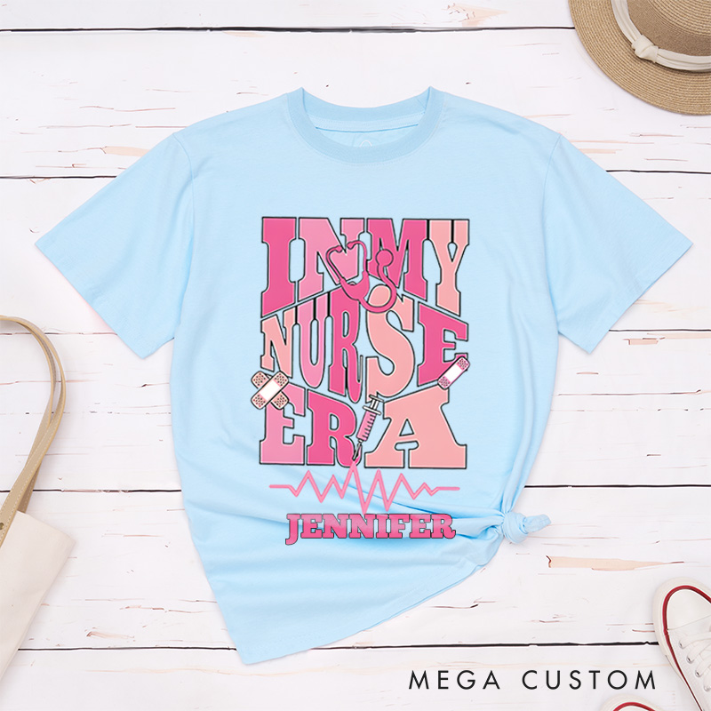 Personalized Nurse T-Shirts In My Nurse Era Fashion Design T-Shirts