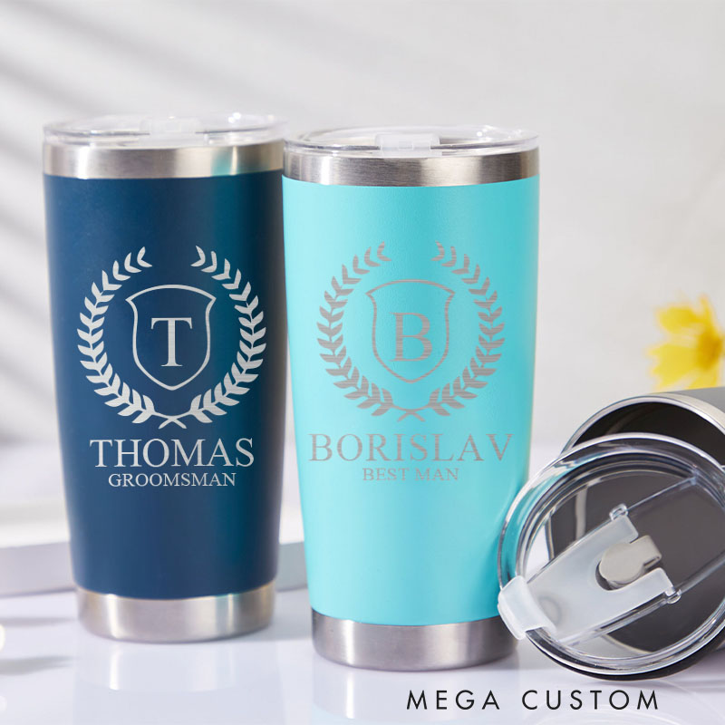 Personalized Insulated Tumbler Groomsman Gift Tumbler 20oz Tumbler for Best Man Gift Groom Club Gift Bachelor Party Favor Tumbler